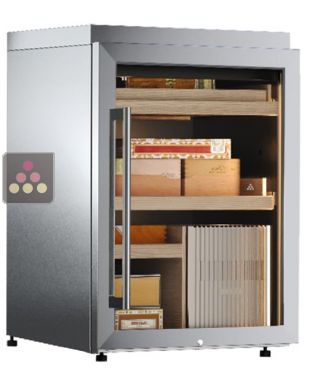 Cave à cigares en Inox à température et hygrométrie régulées CALICE