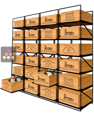 La seule solution pour stocker 24 caisses de vins et 288 bouteilles MODULORACK