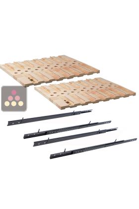 Lot de 2 Clayettes Coulissante Collector R&eacute;versible Bordeaux / Bourgogne