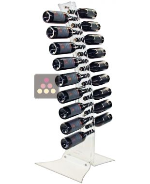 Présentoir pose libre en plexiglas pour 18 bouteilles SOBRIO