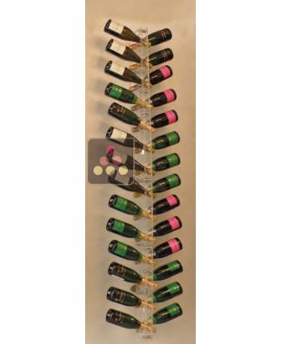 Porte-Bouteilles mural en plexiglas pour 28 bouteilles de champagne (illumination LED optionnelle) SOBRIO