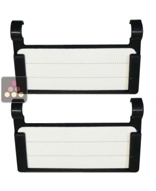 Lot de 2 clips &eacute;tiquettes pour clayette en fil en acier chrom&eacute; LIEBHERR