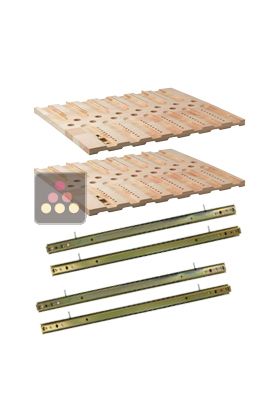 Lot de 2 Clayettes Coulissantes Collector R&eacute;versible Bordeaux / Bourgogne