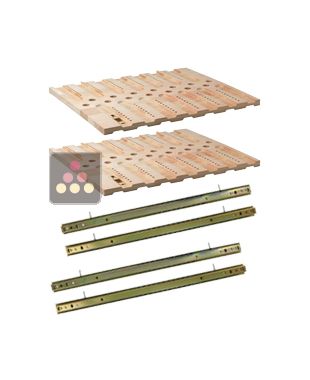 Lot de 2 Clayettes Coulissantes Collector R&eacute;versible Bordeaux / Bourgogne AVINTAGE