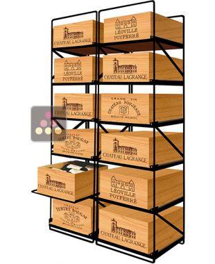 La seule solution pour stocker 12 caisses de vins et 144 bouteilles MODULORACK