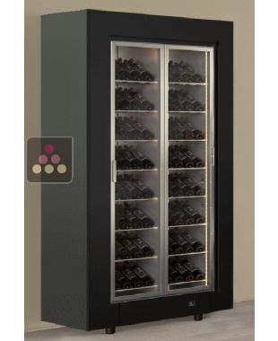 Vitrine à vin multi-températures - Pose libre - Usage pro - Bouteilles inclinées - Cadre droit CALICE DESIGN
