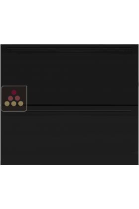 Kit de 2 façades noires de portes habillable pour réfrigérateur à tiroir