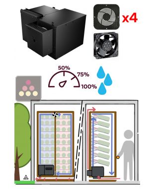 Climatiseur monobloc 2 températures pour armoire à vin de 800W - Evacuation Up - Froid et humidification FRIAX