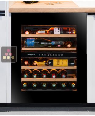 Cave à vin 2 températures de service intégrable sous plan auto ventilée - Ouverture Push/Pull AVINTAGE