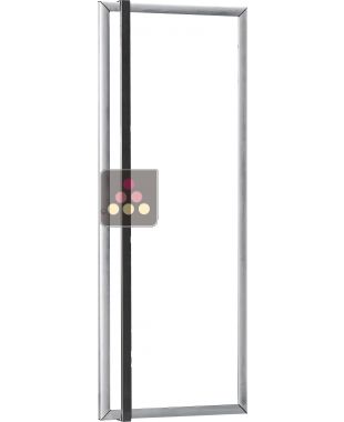Grande porte vitrée cadre Silver avec poignée pour Gamme Prestige TRANSTHERM