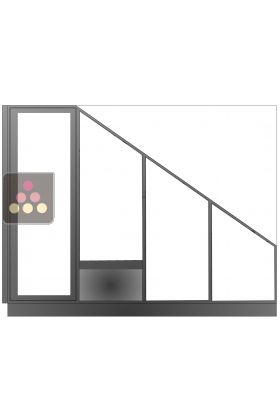 Cave à vin sur-mesure mono-température de vieillissement - Structure acier - Sous escalier - Sans aménagement 