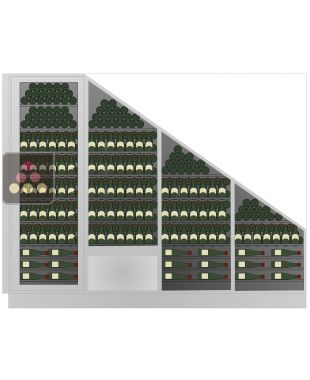 Aménagement intérieur de Cave à vin sur-mesure mono-température de vieillissement - Acier Thermolaqué Ma Cave à Vin