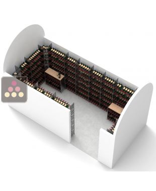 Aménagement de cave en métal pour 3872 bouteilles - Fabrication spécifique - Essentiel System - H=220cm Ma Cave à Vin