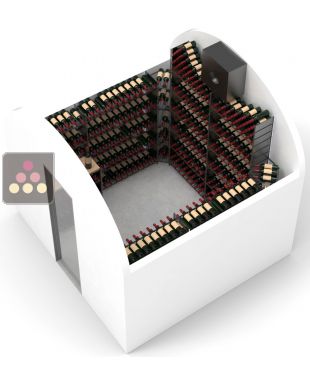 Aménagement de cave en métal pour 1926 bouteilles - Fabrication spécifique - Essentiel System - H=220cm et H170cm Ma Cave à Vin