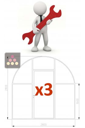 Forfait livraison et installation de 3 portes voutées pour caves voutées