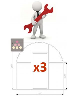 Forfait livraison et installation de 3 portes voutées pour caves voutées Ma Cave à Vin