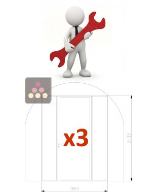 Forfait livraison et installation de 3 portes droites pour caves voutées Ma Cave à Vin