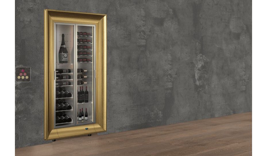 Vitrine à vin encastrable multi-températures - Équipement mixte - Cadre incurvé