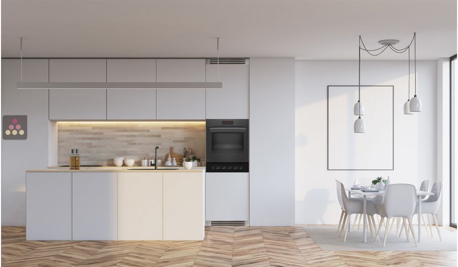 Cave à vin de service à tiroir encastrable mono-température - Ouverture Push-Open