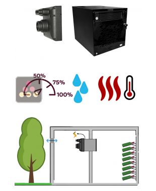 Climatiseur de cave monobloc encastrable gainable 1100W - Froid, humidification et chauffage FRIAX