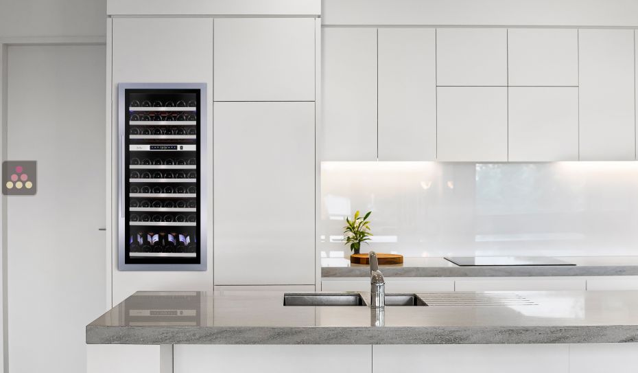 Cave à vin 2 températures de service encastrable en colonne auto-ventilée