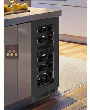 Cave à vin 2 températures de service encastrable sous-plan - Porte de 72cm NESTOR M WINE
