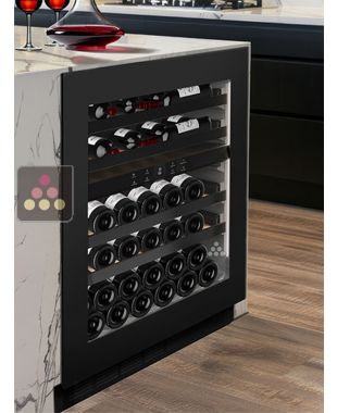 Cave à vin 2 températures de service encastrable sous-plan - Porte Push-Open de 72cm NESTOR M WINE