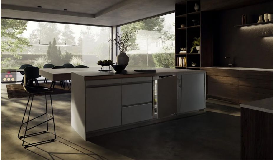 Mini Réfrigérateur encastrable sous plan à panneau décoratif habillable 134 Litres