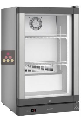 Armoire négative ventilée de comptoir, porte vitrée - Acier Silver - 93L