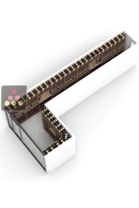 Aménagement de cave Bois et métal pour 1850 bouteilles - Fabrication spécifique - Essentiel Bois