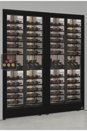 Combiné encastrable de 2 vitrines à vin - Équipement mixte