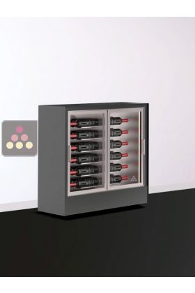 Vitrine à vin - HOME - Cadre FIT - Bouteilles horizontales - P36cm