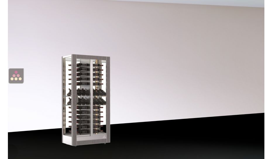 Vitrine à vin - Home - 4 côtés vitrés - Habillage interchangeable - Équipement mixte