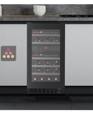 Cave à vin 2 températures de service encastrable sous-plan - Porte de 78cm NESTOR M WINE