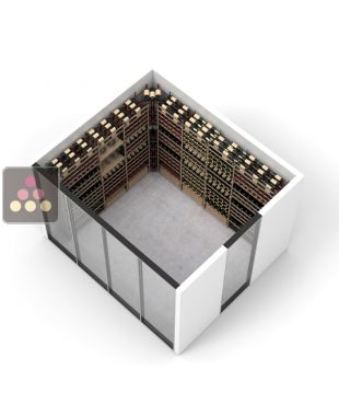 Aménagement de cave Bois et métal pour 778 bouteilles - Fabrication spécifique - Essentiel Bois ARCHITECTURE INTERIEURE DU VIN