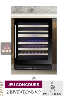 Cave à vin de service et de conservation 2 températures encastrable sous plan - Porte de 78cm