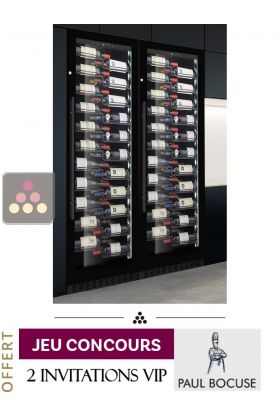 Combiné encastrable de 2 caves à vin mono-température de service ou de conservation