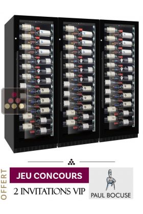 Combiné de 3 caves à vin mono-température de service ou de conservation