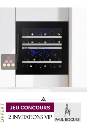 Cave à vin 2 températures de service et de conservation encastrable en colonne