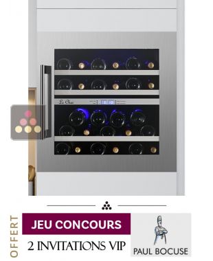 Cave à vin 2 températures de service et de conservation encastrable en colonne LE CHAI