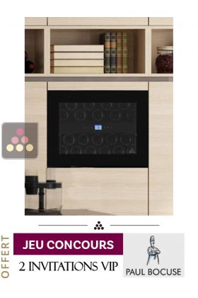 Cave à vin encastrable en colonne double température de service auto-ventilée