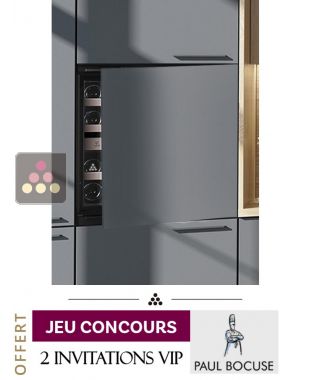 Cave à vin 2 températures de service encastrable en colonne auto-ventilée avec façade habillable LE CHAI