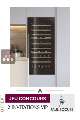 Cave à vin 2 températures de service et de conservation encastrable en colonne auto-ventilée