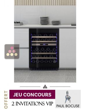 Cave à vin 2 températures de conservation et/ou de service encastrable sous plan  LE CHAI