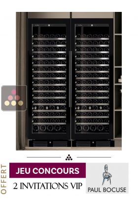 Combiné de 2 caves à vin enchassables deux températures de service