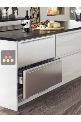 Congélateur à tiroirs intégrable à façades habillables et personnalisables