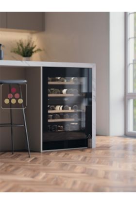 Cave à vin double température de service encastrable sous plan