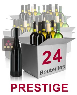 24 bouteilles de vin - Sélection Prestige : vins blancs, vins rouges et Champagne Sélection Vin
