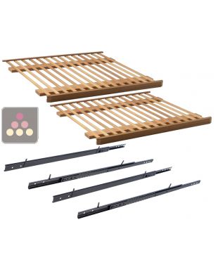 Lot de 2 Clayettes coulissantes en bois massif AVINTAGE