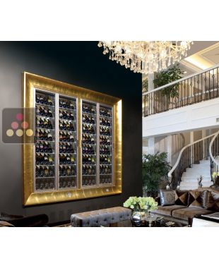 Combiné de 2 caves à vin multi-usages modulaires, encastrement surélevé CALICE DESIGN